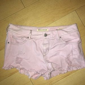 Pacsun Light Purple Distressed Denim Shorts